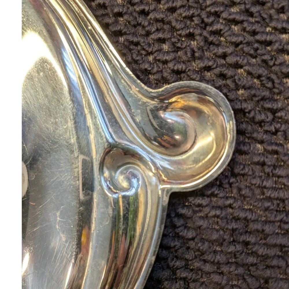 Vintage Silver Plated Porringer Wine Coaster Art Nouveau Scalloped Catch-All
